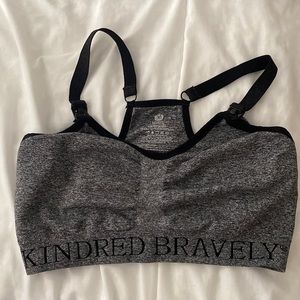 Kindred Bravely Nursing Sport Bra size Busty Medium color Heather Grey